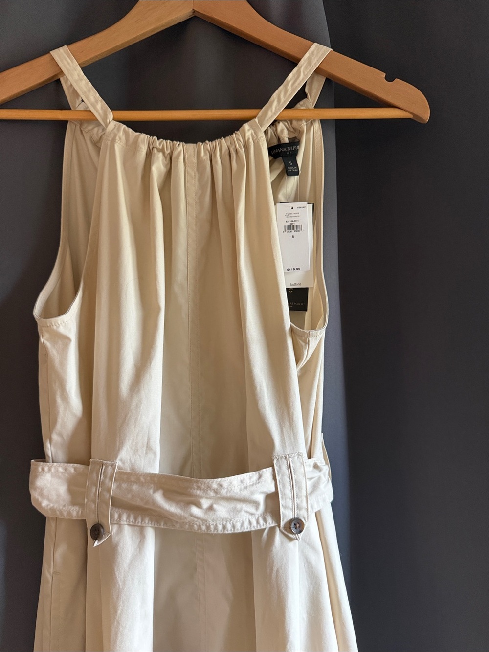 Banana Republic Beige Sleeveless Belted Maxi Dress - Picture 2 of 3